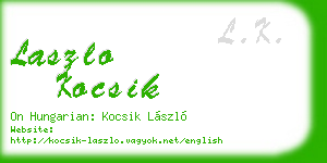 laszlo kocsik business card